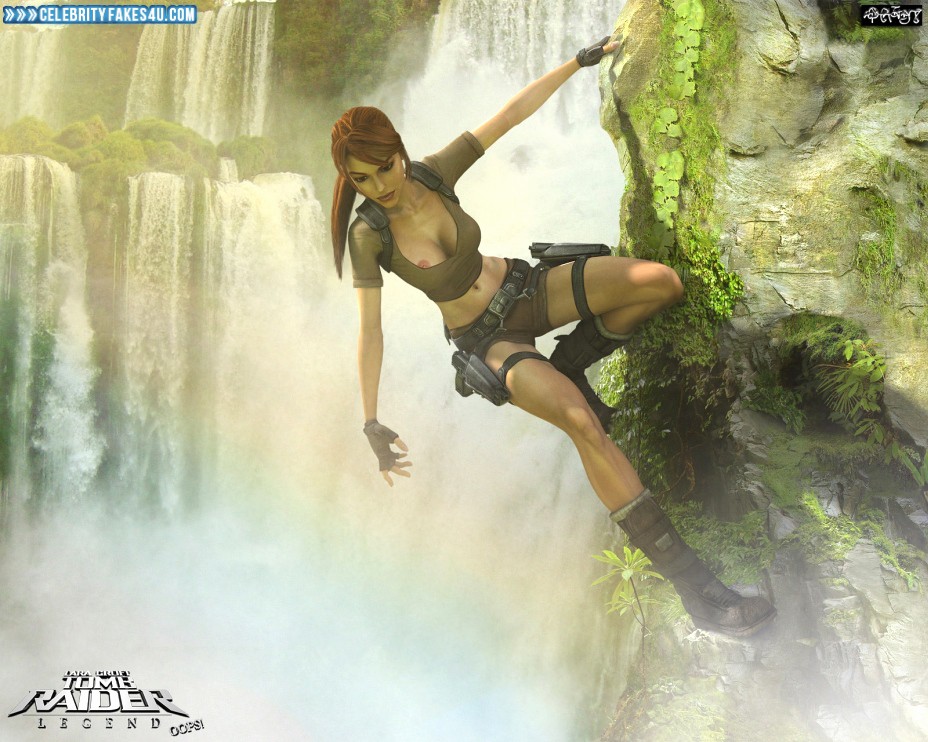 Lara Croft Wardrobe Malfunction Naked Celebrity Fakes U My XXX Hot Girl