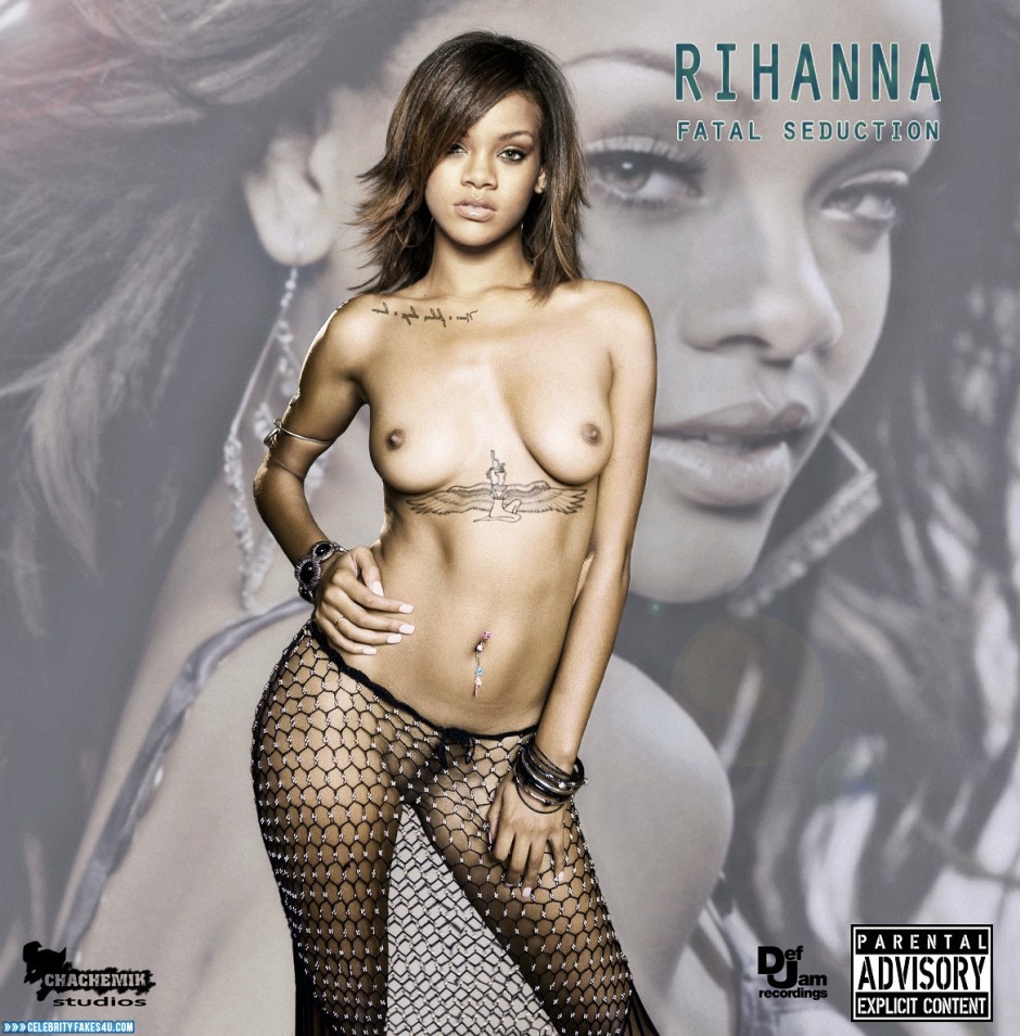 Rihanna Movie Cover Hot Outfit Naked Fake 001