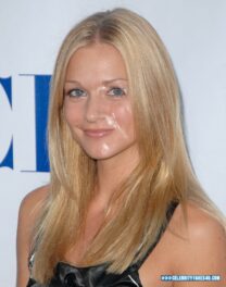 A J Cook Public Cum Facial Nude 001