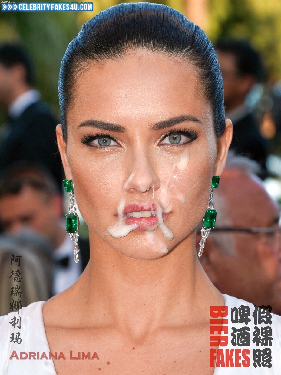 Adriana Lima Fake, Cum Facial, Public, Porn