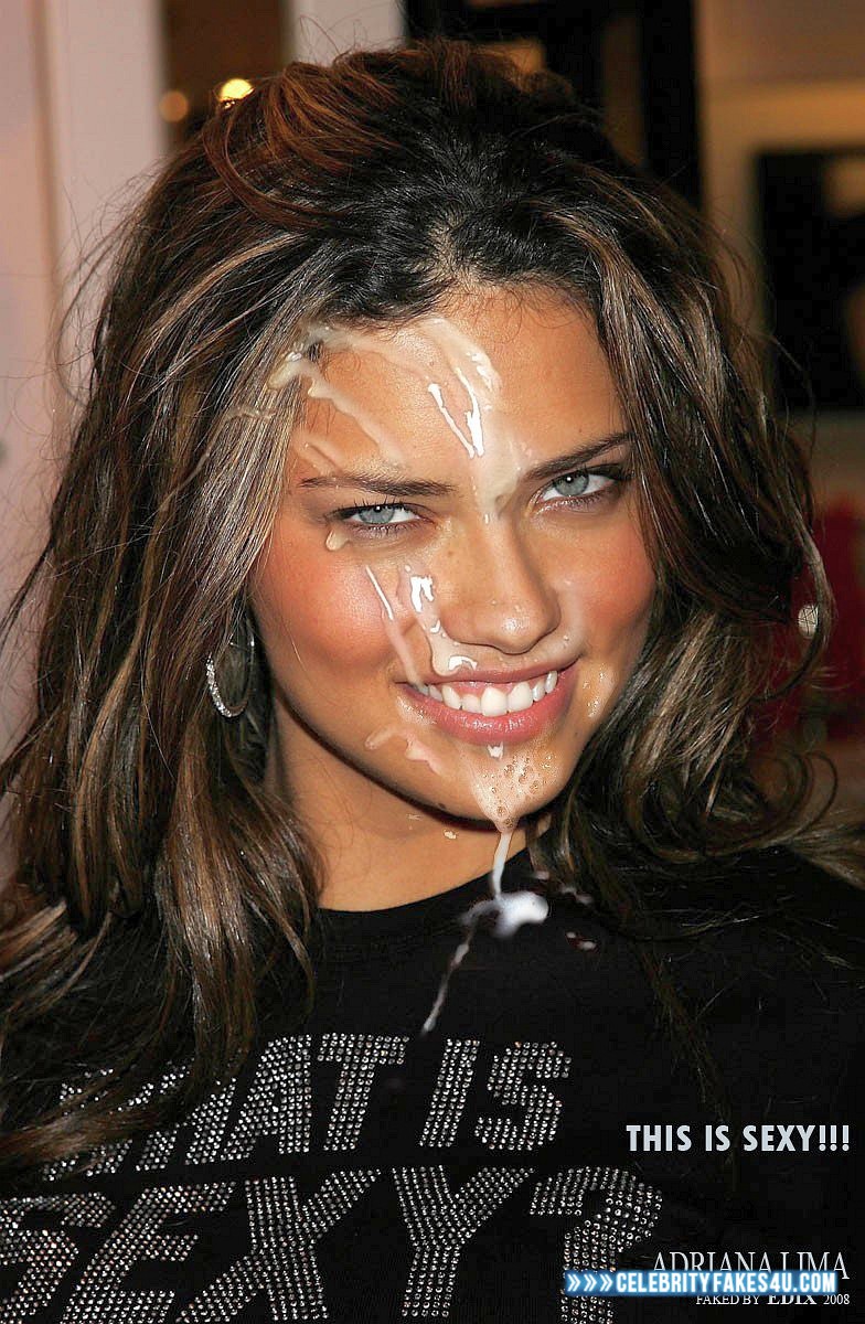 Adriana Lima Fake, Cum Facial, Horny, Porn