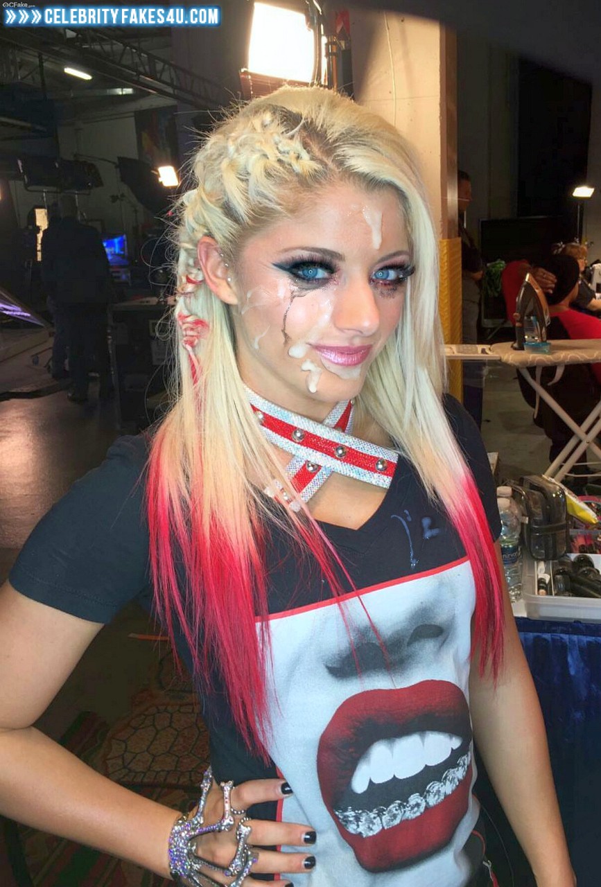 Alexa Bliss Fake, Cum Facial, Public, Porn