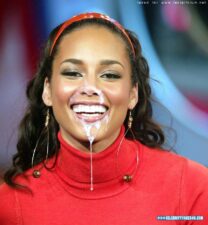 Alicia Keys Public Cumshot Facial Nsfw Fake 001