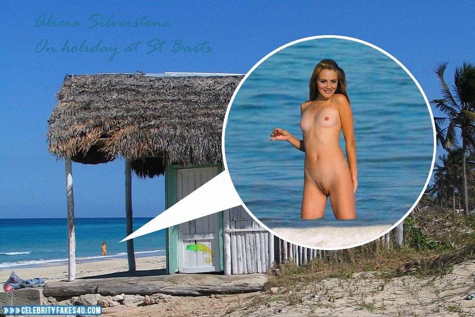 Alicia Silverstone Fake, Beach, Nude, Porn