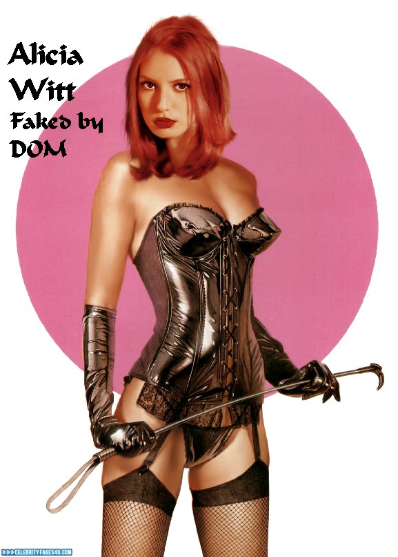 Alicia Witt Fake, BDSM, Dominatrix, Horny, Hot Outfit, Readhead, Porn