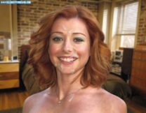 Alyson Hannigan Cumshot Facial 002