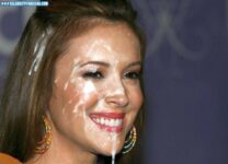 Alyssa Milano Cum Facial 001