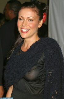 Alyssa Milano Public See Thru Nude 001