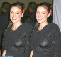 Alyssa Milano See Thru Public Nude 001