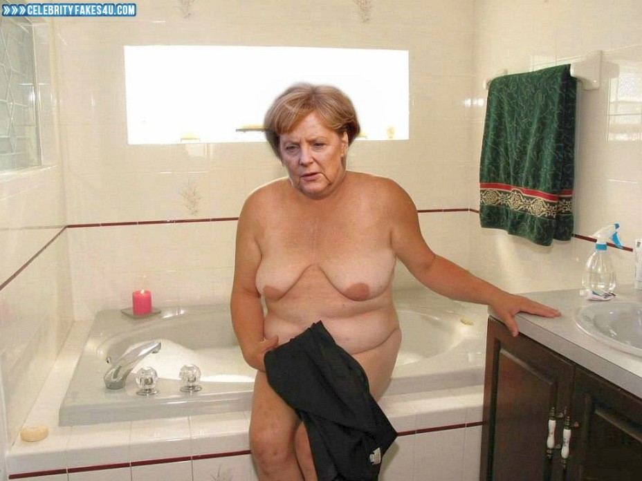 Angela Merkel Fake, Bath / Shower, Nude, Porn