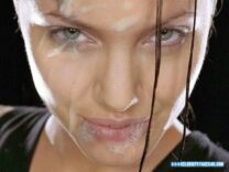 Angelina Jolie Cumshot Facial 003