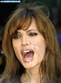 Angelina Jolie Facial Cumshot 002