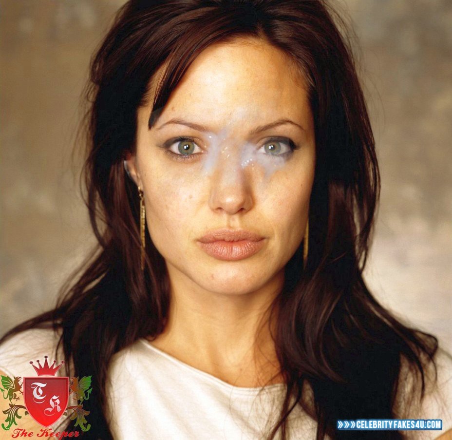 Angelina Jolie Fake, Cum Facial, Cumshot, Porn