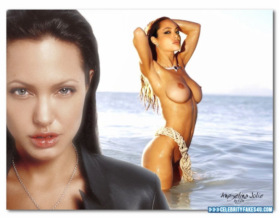 Angelina Jolie Fake, Tits, Very Nice Tits, Wet, Porn