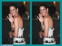 Angie Harmon Nipple Slip Public Fake 001