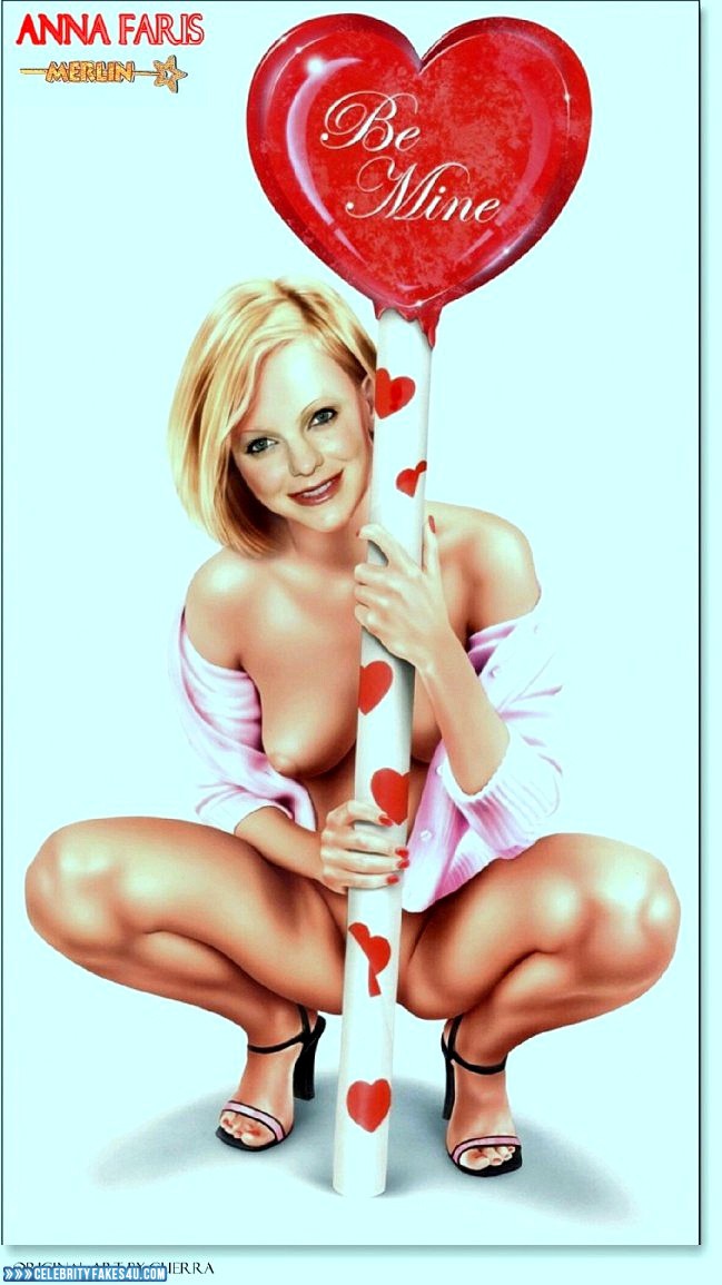 Anna Faris Fake, Blonde, Cartoon, Heels, Lipstick, Nude, Tits, Porn