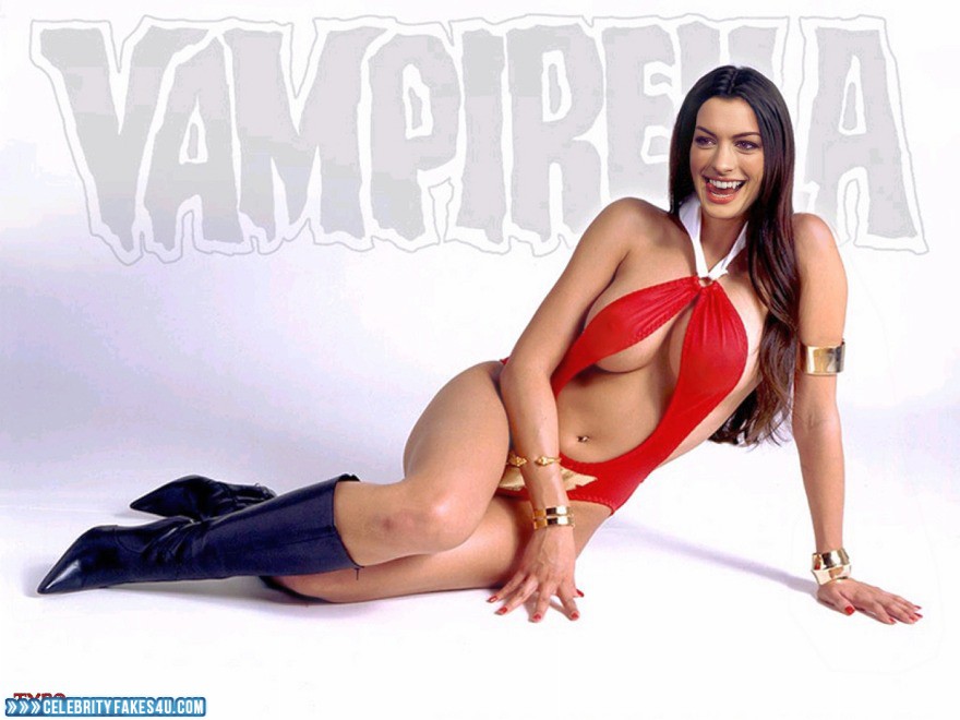 Anne Hathaway Fake, Big Tits, Lingerie, Sideboob, Tits, Very Nice Tits, Porn