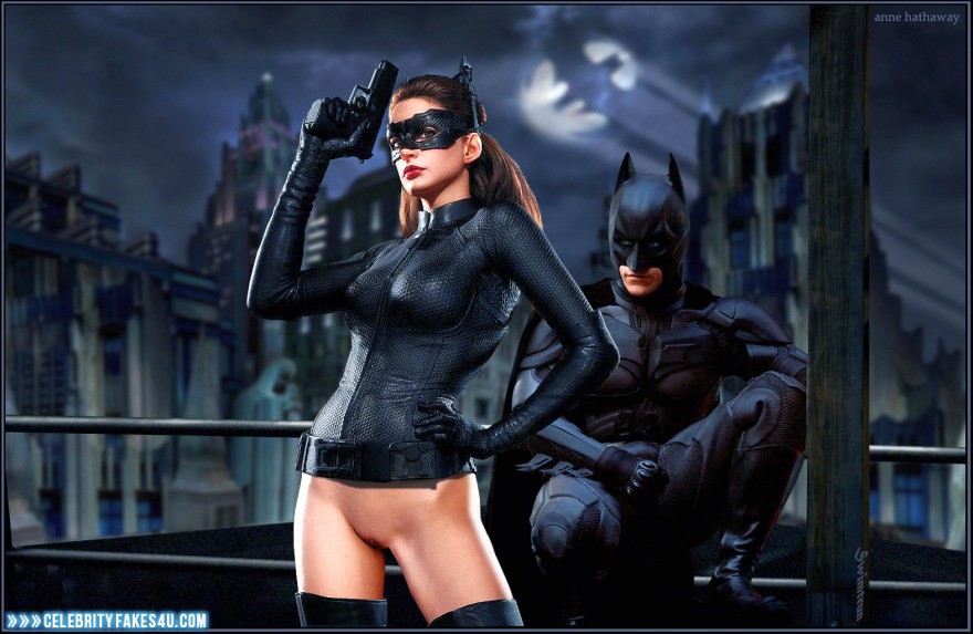 Anne Hathaway Fake, Catwoman, Nude, Pantiless, Series, The Dark Knight Rises, Porn