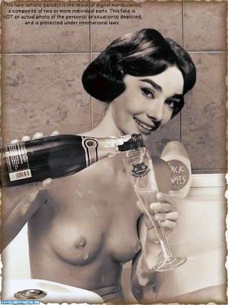 Audrey Hepburn Fake, Cumshot, Nude, Tits, Porn