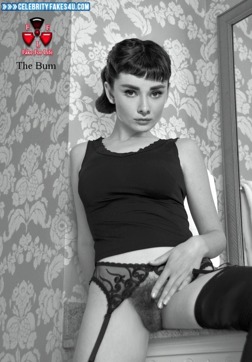 Audrey Hepburn Fake, Hairy Pussy, Panties Pulled Aside, Pussy, Porn