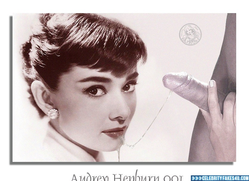 Audrey Hepburn Fake, Cum Facial, Cumshot, Handjob, Lipstick, Sex, Porn