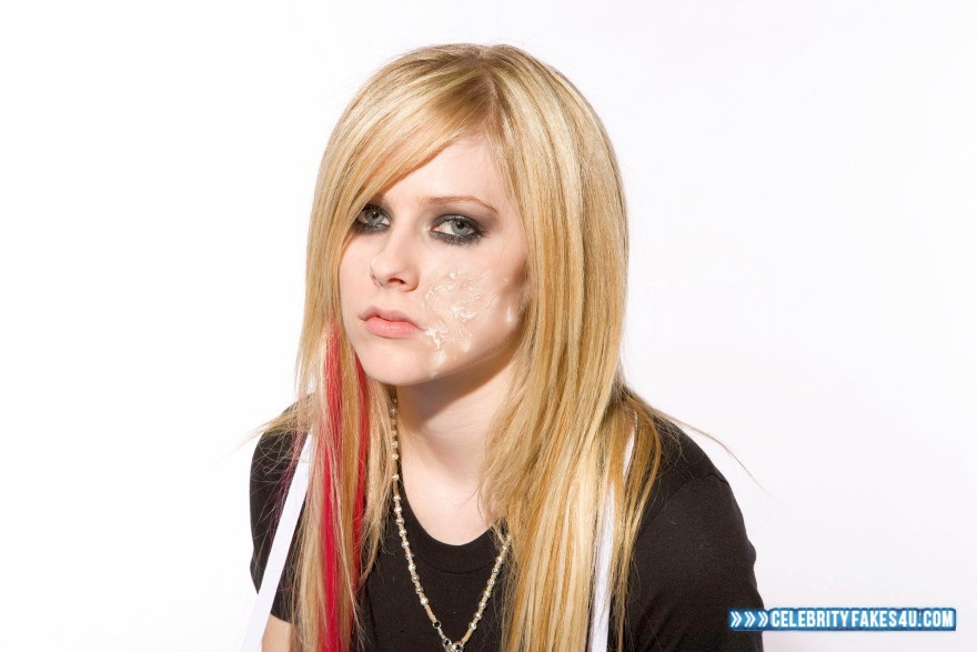 Avril Lavigne Fake, Blonde, Cum Facial, Cumshot, Porn