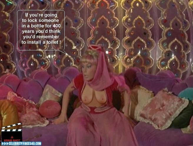 Barbara Eden Fake, Captioned, I Dream of Jeannie (TV Series), Nude, Series, Tits, Porn