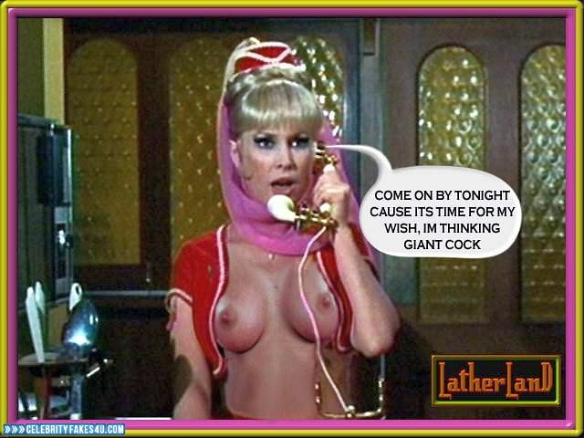 Barbara Eden Fake, Captioned, I Dream of Jeannie (TV Series), Nude, Series, Tits, Porn