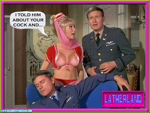 Barbara Eden Fake, Captioned, I Dream of Jeannie (TV Series), Nude, Series, Tits, Porn