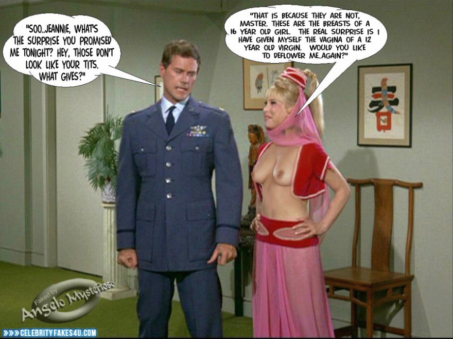 Barbara Eden Fake, Captioned, I Dream of Jeannie (TV Series), Nude, Series, Tits, Porn