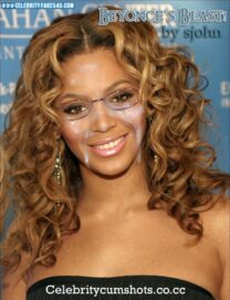 Beyonce Knowles Glasses Cum Facial 001