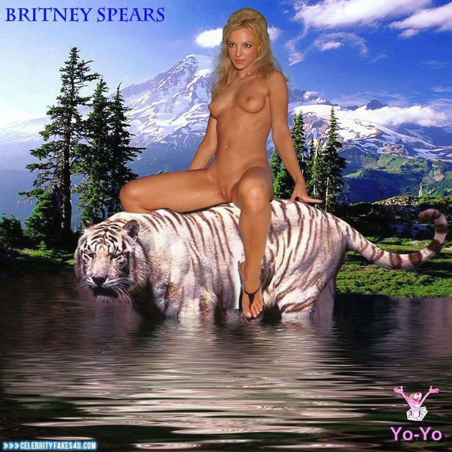 Britney Spears Fake, Fishnet Stockings, Pussy, Tits, Porn