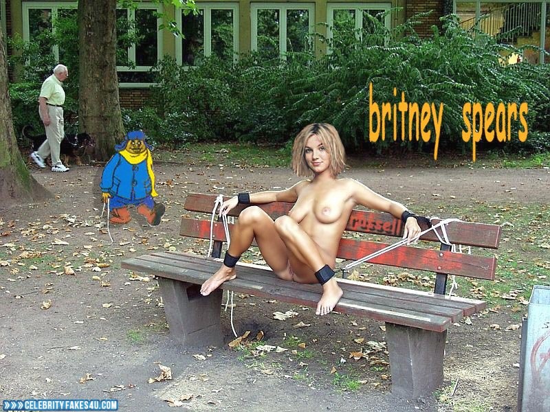 Britney Spears Fake, Feet, Outdoor, Pantiless, Public, Tits, Porn