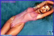 Britney Spears Pool See Thru Naked 001