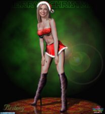 Britney Spears X Mas Costume Naked 001