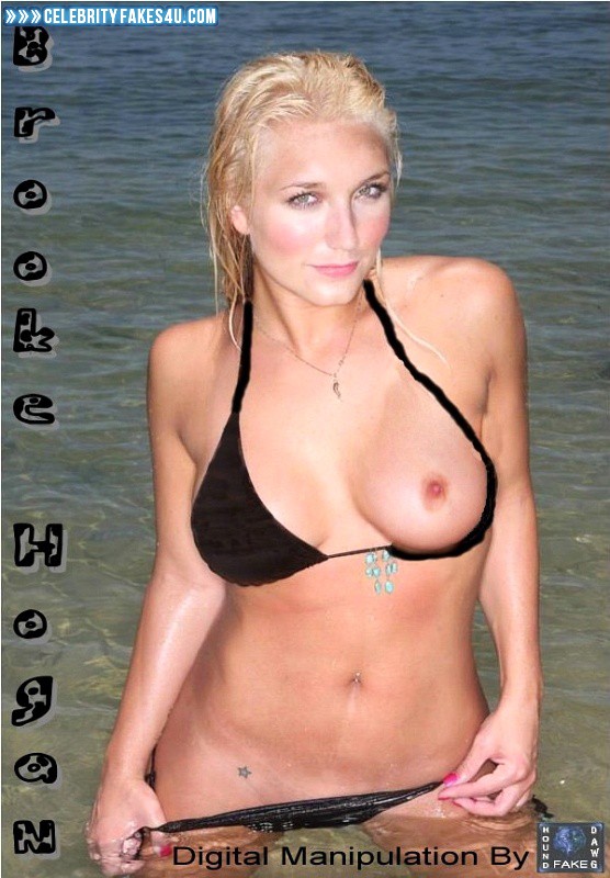 Brooke Hogan Fake, Beach, Blonde, Horny, Nude, Outdoor, Tits, Wet, Porn