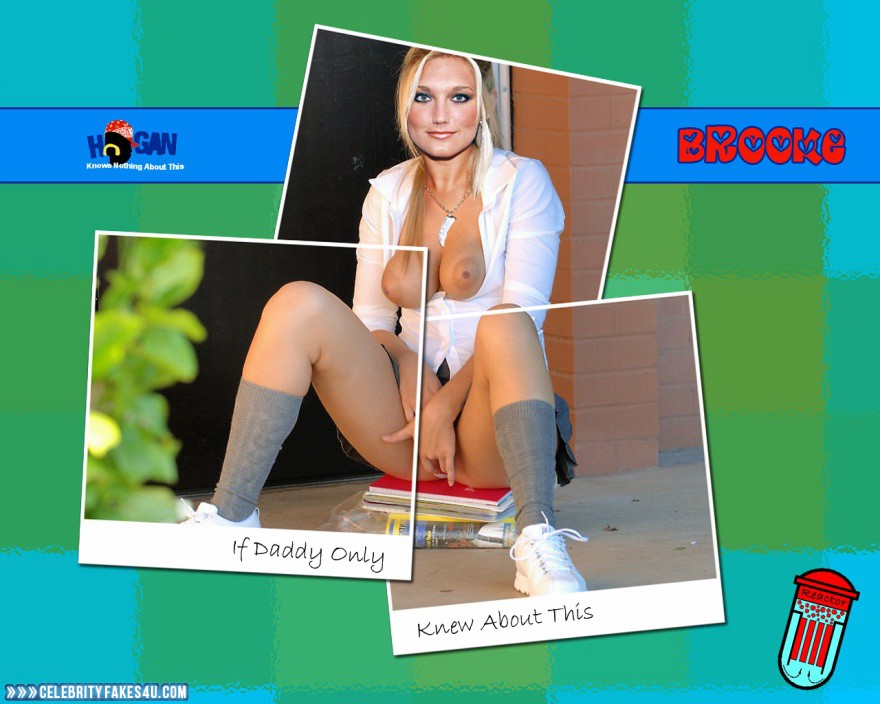 Brooke Hogan Fake, Blonde, Nude, Pussy, Pussy Fingering, Shoes, Socks, Tits, Porn