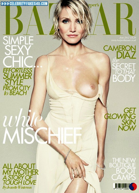 Cameron Diaz Fake, Magazine Cover, Nude, Tits, Porn