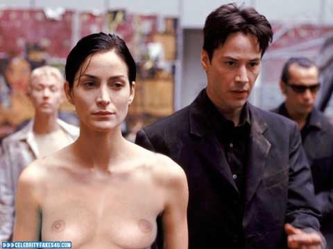 Carrie Anne Moss Fake, Nude, Public, Series, The Matrix, Tits, Porn