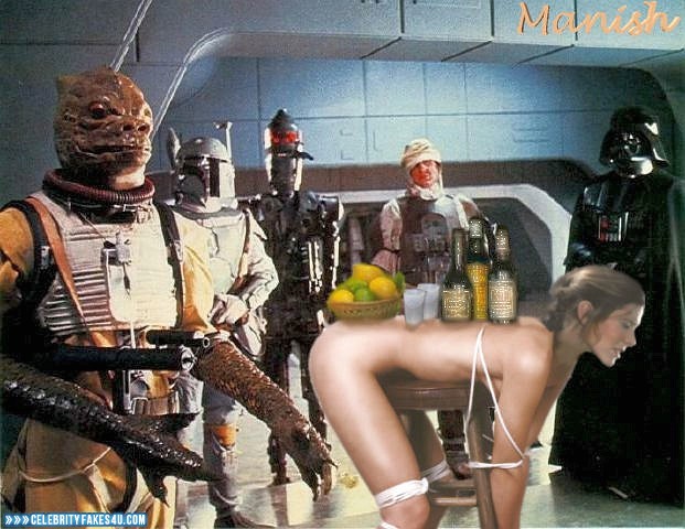 Carrie Fisher Fake, Bent Over, Bondage, Star Wars, Porn