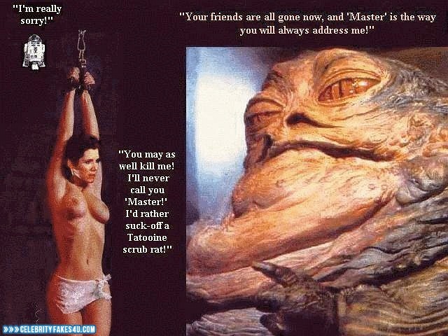 Carrie Fisher Fake, Bondage, Captioned, Star Wars, Tits, Porn