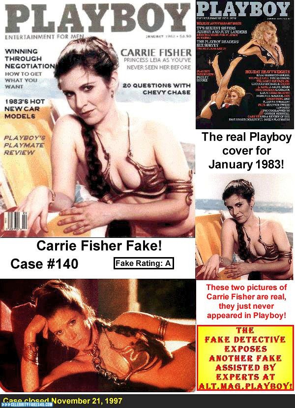 Carrie Fisher Fake, Magazine Cover, Playboy, Porn