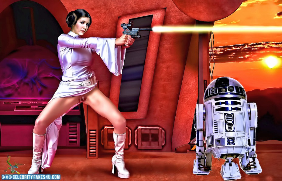 Star Wars Cartoon Girls Naked - Carrie Fisher Exposed Pussy Up Skirt Pantieless Nude 001 Â« Celebrity Fakes  4U