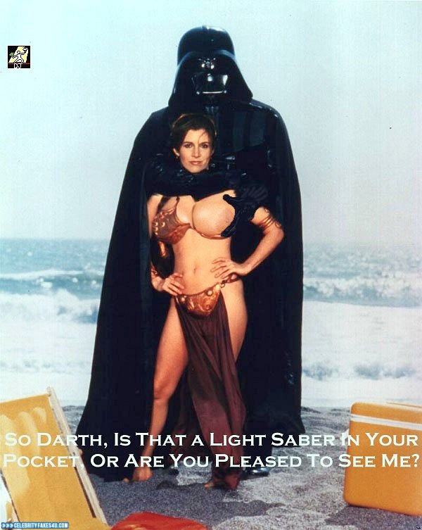 Carrie Fisher Fake, Huge Tits, Squeezing Breasts, Star Wars, Porn