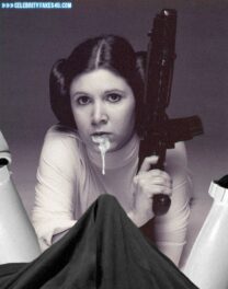 Carrie Fisher Swallowing Cumslut Star Wars Fakes 001