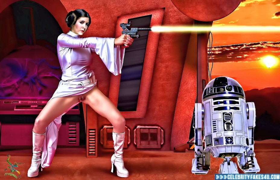 Carrie Fisher Fake, Pantiless, Sexy Legs, Star Wars, Upskirt, Porn