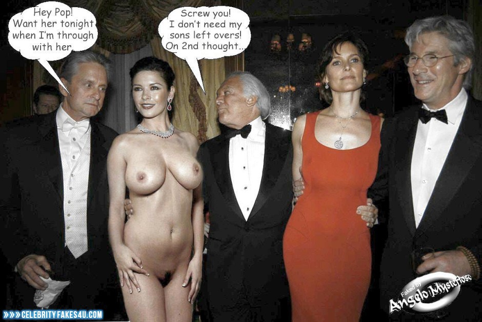 Catherine Zeta Jones Fake, Captioned, Public, Tits, Very Nice Tits, Porn