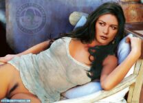 Catherine Zeta Jones Pantieless See Thru Naked 001