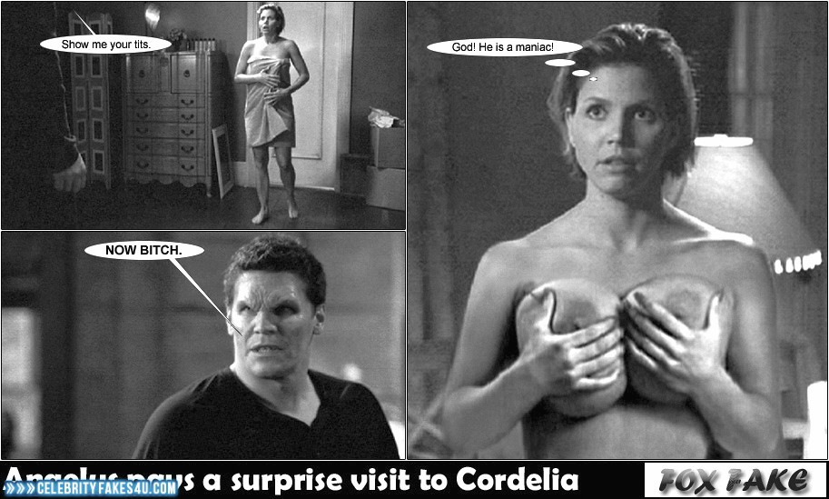 Charisma Carpenter Fake, Big Tits, Buffy the Vampire Slayer, Captioned, Squeezing Breasts, Porn