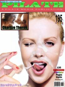 Charlize Theron Cumshot Facial Loves Drinking Cum 001